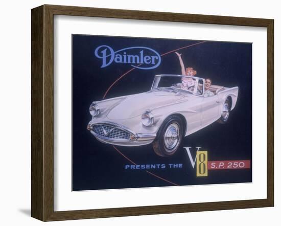 Poster Advertising the Daimler V8 SP 250, 1959-null-Framed Giclee Print