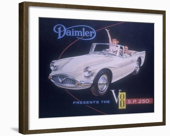 Poster Advertising the Daimler V8 SP 250, 1959-null-Framed Giclee Print