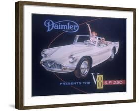 Poster Advertising the Daimler V8 SP 250, 1959-null-Framed Giclee Print