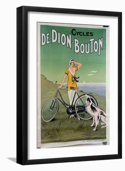 Poster Advertising the 'De Dion-Bouton' Cycles, 1925-Felix Fournery-Framed Giclee Print