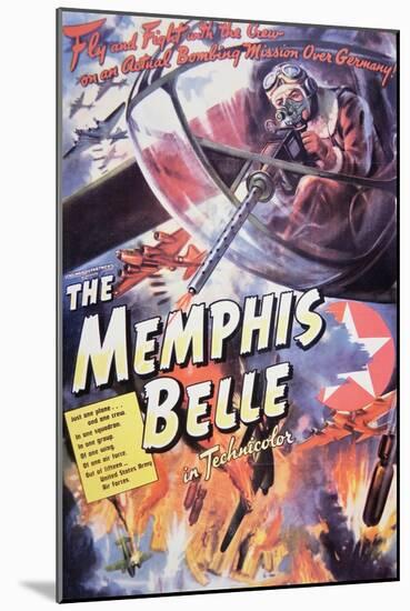 Poster Advertising the Documentary Film 'The Memphis Belle', 1944-null-Mounted Giclee Print