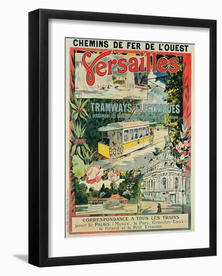 Poster Advertising the Electric Tram at Versailles-null-Framed Giclee Print