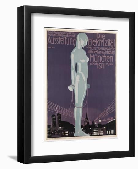 Poster Advertising the 'Electricity Exhibition', Munich, 1911-Paul Neu-Framed Giclee Print