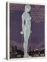Poster Advertising the 'Electricity Exhibition', Munich, 1911-Paul Neu-Stretched Canvas