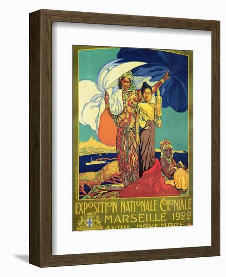 Poster Advertising the 'Exposition Nationale Coloniale', Marseille, April to November 1922-David Dellepiane-Framed Giclee Print