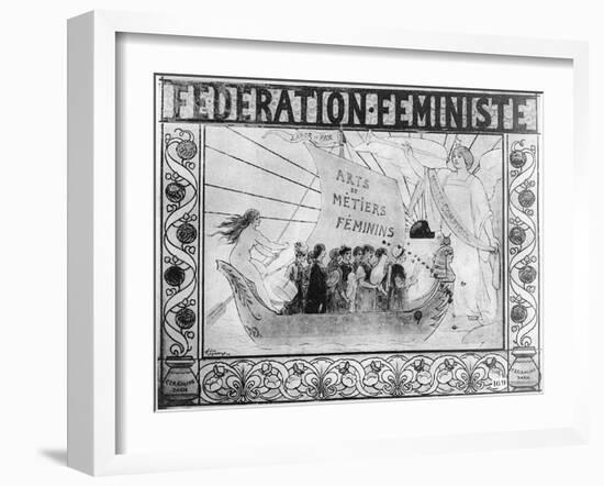 Poster Advertising the Feminist Federation, Printed by Ceramine, Paris, 1902 (Litho)-Felix Regamey-Framed Giclee Print