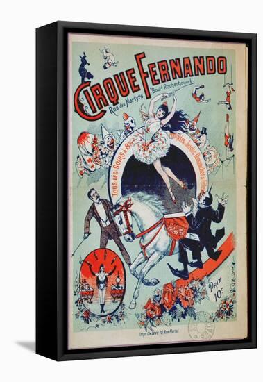 Poster Advertising the Fernando Circus, Paris-null-Framed Stretched Canvas