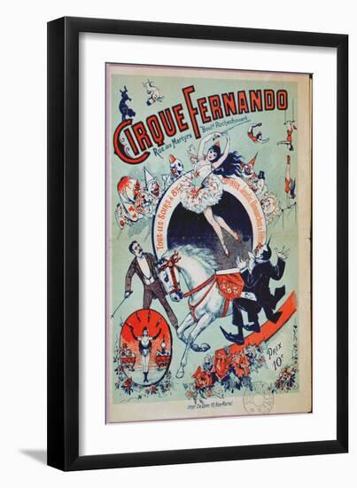 Poster Advertising the Fernando Circus, Paris-null-Framed Premium Giclee Print