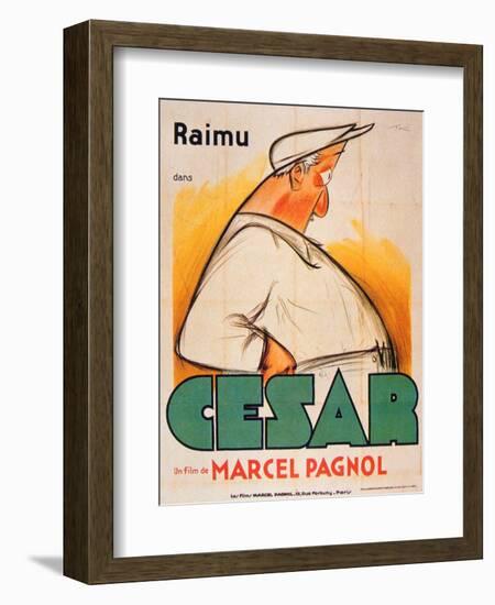 Poster Advertising the Film, 'Cesar with Raimu', by Marcel Pagnol (1895-1974)-French School-Framed Giclee Print