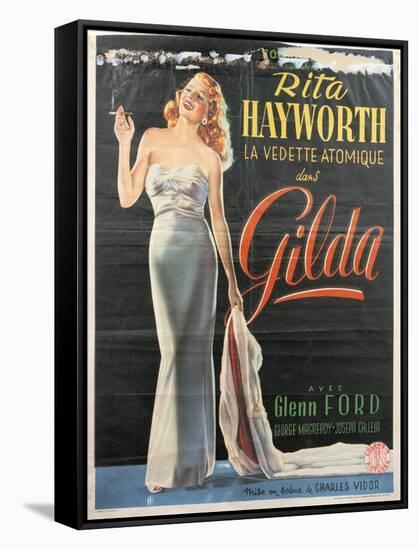 Poster Advertising the Film 'Gilda' starring Rita Hayworth, 1946-null-Framed Stretched Canvas
