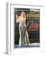 Poster Advertising the Film 'Gilda' starring Rita Hayworth, 1946-null-Framed Giclee Print