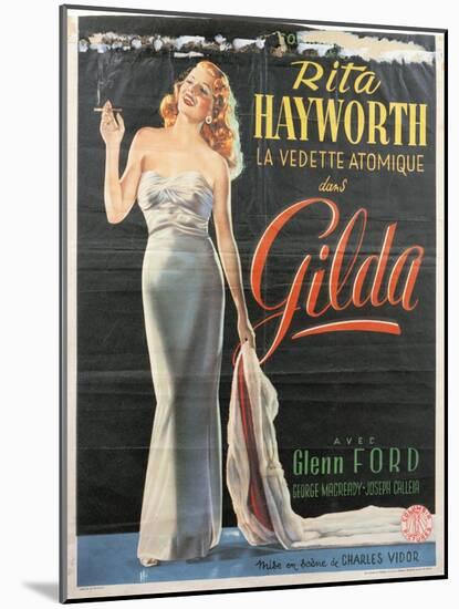 Poster Advertising the Film 'Gilda' starring Rita Hayworth, 1946-null-Mounted Giclee Print