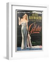 Poster Advertising the Film 'Gilda' starring Rita Hayworth, 1946-null-Framed Giclee Print