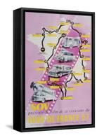 Poster Advertising the Film of the 'Tour De France 1957', 1957-null-Framed Stretched Canvas