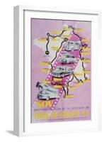 Poster Advertising the Film of the 'Tour De France 1957', 1957-null-Framed Giclee Print