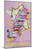 Poster Advertising the Film of the 'Tour De France 1957', 1957-null-Mounted Giclee Print
