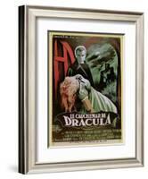 Poster Advertising the French Version of the Film, 'The Horror of Dracula'-French School-Framed Giclee Print