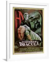 Poster Advertising the French Version of the Film, 'The Horror of Dracula'-French School-Framed Giclee Print