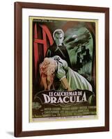 Poster Advertising the French Version of the Film, 'The Horror of Dracula'-French School-Framed Giclee Print