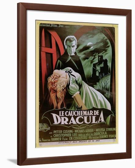 Poster Advertising the French Version of the Film, 'The Horror of Dracula'-French School-Framed Giclee Print