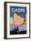 Poster Advertising the Gaspe Peninsula, Quebec, Canada, C.1938 (Colour Litho)-Canadian-Framed Giclee Print