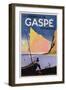 Poster Advertising the Gaspe Peninsula, Quebec, Canada, C.1938 (Colour Litho)-Canadian-Framed Giclee Print