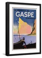 Poster Advertising the Gaspe Peninsula, Quebec, Canada, C.1938 (Colour Litho)-Canadian-Framed Giclee Print