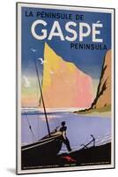 Poster Advertising the Gaspe Peninsula, Quebec, Canada, C.1938 (Colour Litho)-Canadian-Mounted Giclee Print