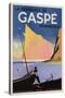 Poster Advertising the Gaspe Peninsula, Quebec, Canada, C.1938 (Colour Litho)-Canadian-Stretched Canvas