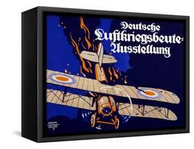 Poster Advertising the German Air War Booty Exhibition, 1918-Siegmund von Suchodolski-Framed Stretched Canvas