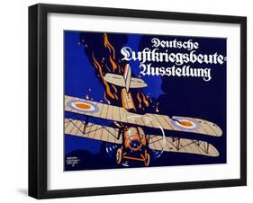 Poster Advertising the German Air War Booty Exhibition, 1918-Siegmund von Suchodolski-Framed Giclee Print