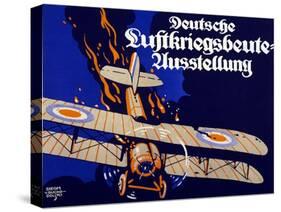 Poster Advertising the German Air War Booty Exhibition, 1918-Siegmund von Suchodolski-Stretched Canvas