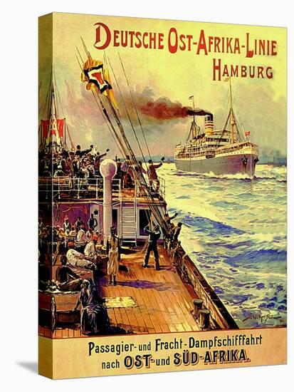 Poster Advertising the German East Africa Line, Hamburg, 1904-Stoewer Willy-Stretched Canvas