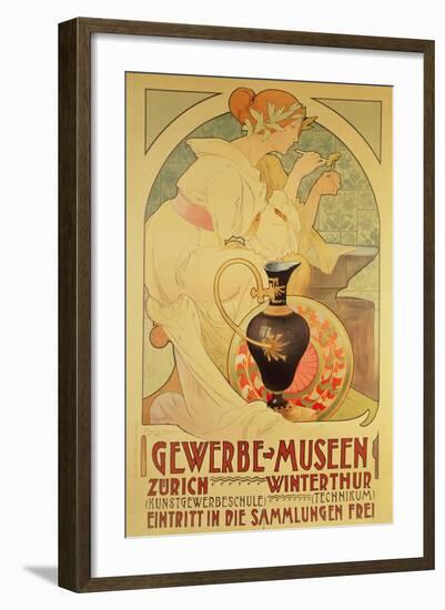 Poster Advertising the Gewerbe Museen, Zurich-null-Framed Giclee Print