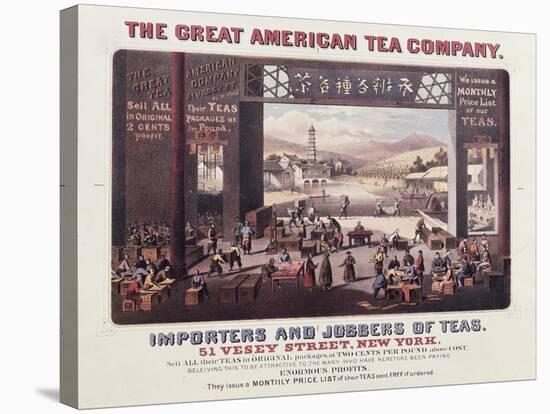 Poster Advertising the Great American Tea Company, Importers and Jobbers of Teas-null-Stretched Canvas