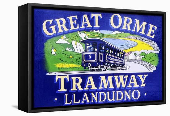 Poster Advertising the Great Orme Tramway-Welsh School-Framed Stretched Canvas