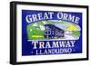 Poster Advertising the Great Orme Tramway-Welsh School-Framed Giclee Print