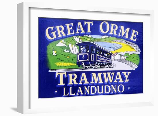 Poster Advertising the Great Orme Tramway-Welsh School-Framed Giclee Print