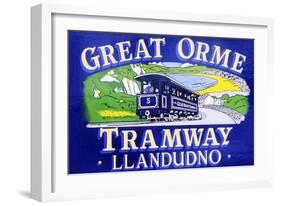 Poster Advertising the Great Orme Tramway-Welsh School-Framed Giclee Print