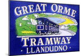 Poster Advertising the Great Orme Tramway-Welsh School-Mounted Giclee Print