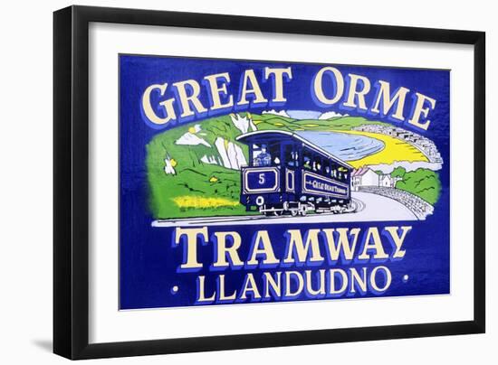 Poster Advertising the Great Orme Tramway-Welsh School-Framed Premium Giclee Print