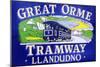 Poster Advertising the Great Orme Tramway-Welsh School-Mounted Premium Giclee Print