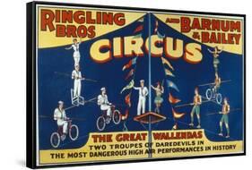 Poster Advertising the Great Wallendas at the 'Ringling Bros. and Barnum and Bailey Circus'-American-Framed Stretched Canvas