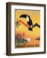 Poster Advertising the Hamburg-Amerika Linie-null-Framed Giclee Print