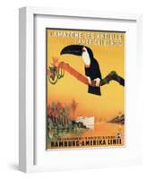 Poster Advertising the Hamburg-Amerika Linie-null-Framed Giclee Print