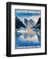 Poster Advertising the 'Hamburg-Amerika Linie'-German School-Framed Giclee Print