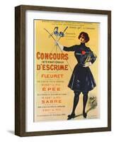 Poster Advertising the International Fencing Competitions, 1900-Pal-Framed Premium Giclee Print