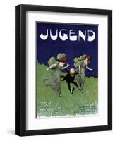 Poster Advertising the 'Jugend' Newspaper-Ludwig von Zumbusch-Framed Giclee Print