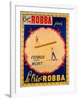 Poster Advertising the Ladder of Death at the 'Cirque Robba'-French School-Framed Giclee Print