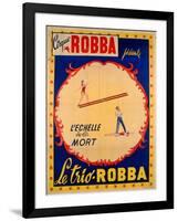 Poster Advertising the Ladder of Death at the 'Cirque Robba'-French School-Framed Giclee Print